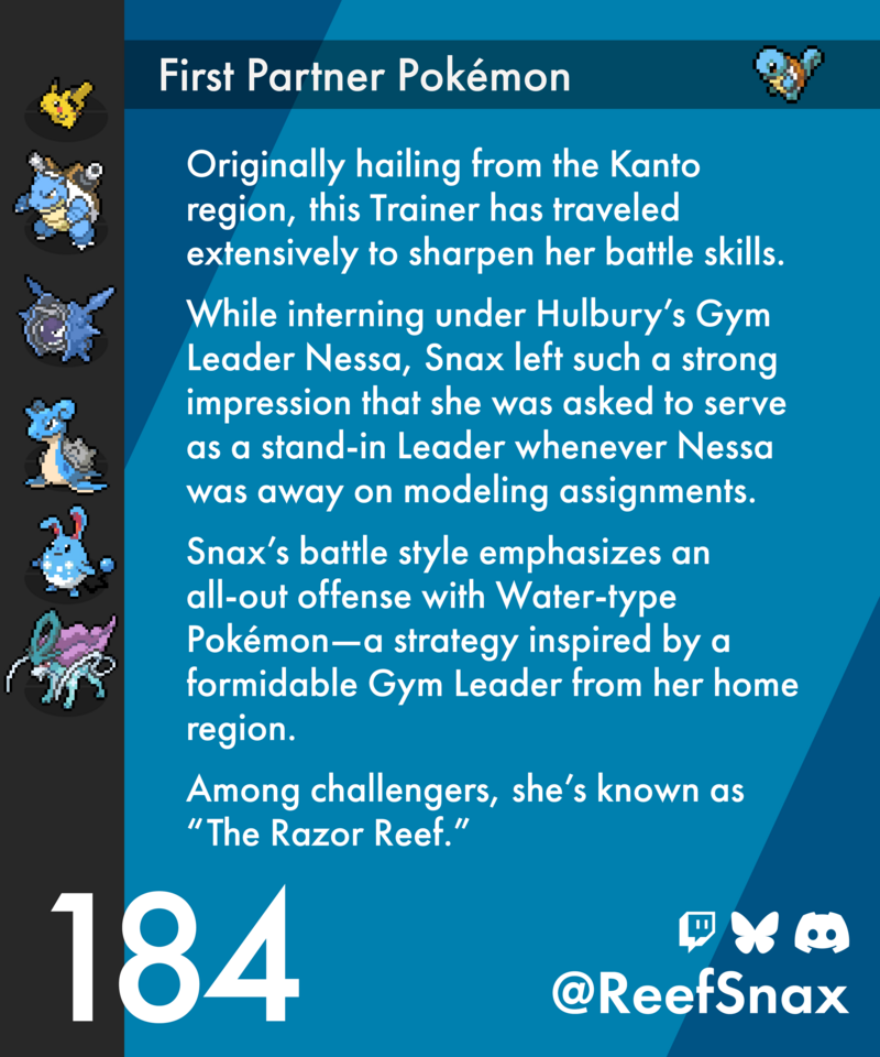 ReefSnax trainer card, back